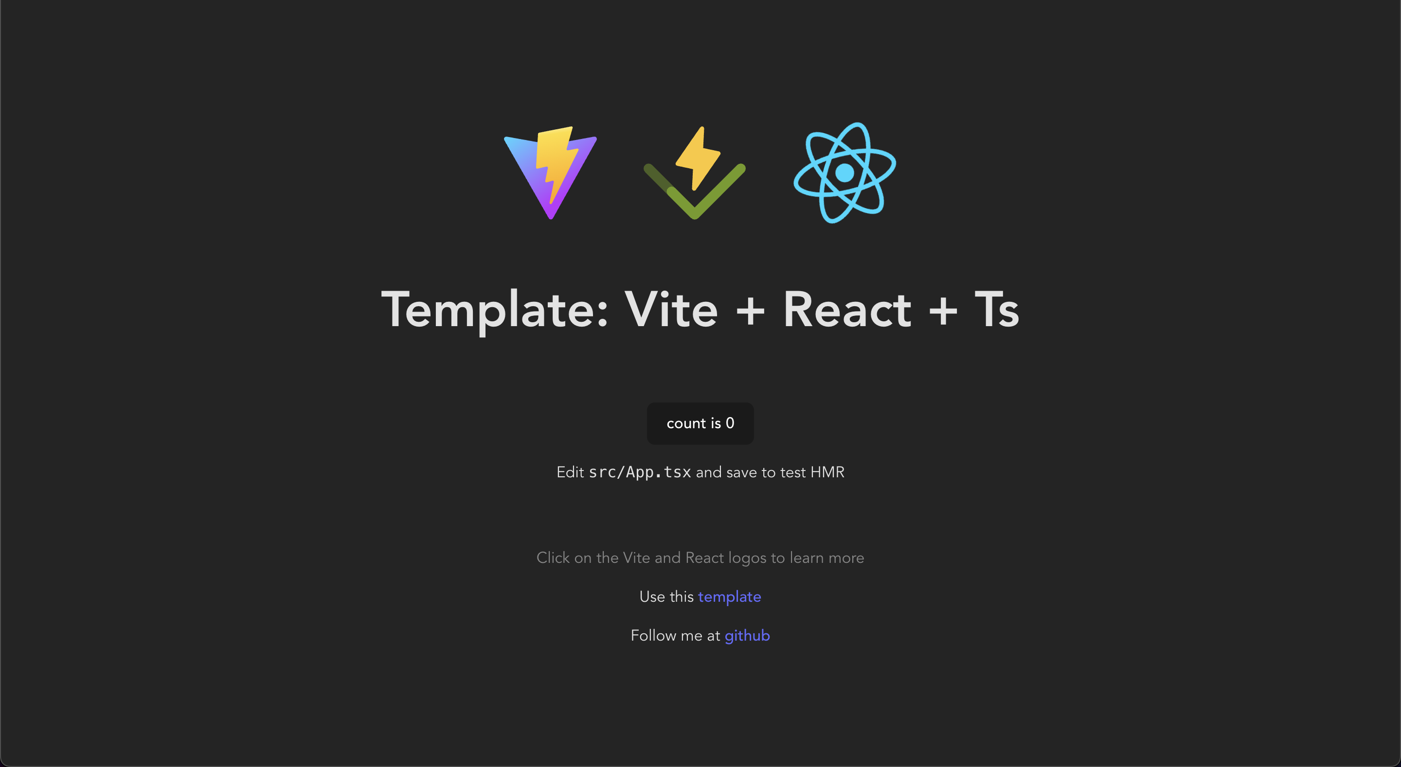 Template Vite + React + Ts